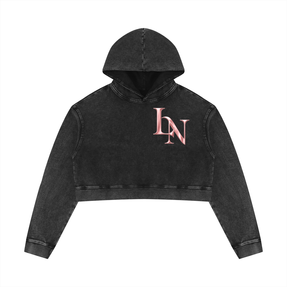 Women’s Mineral Washed Crop LN Hoodie