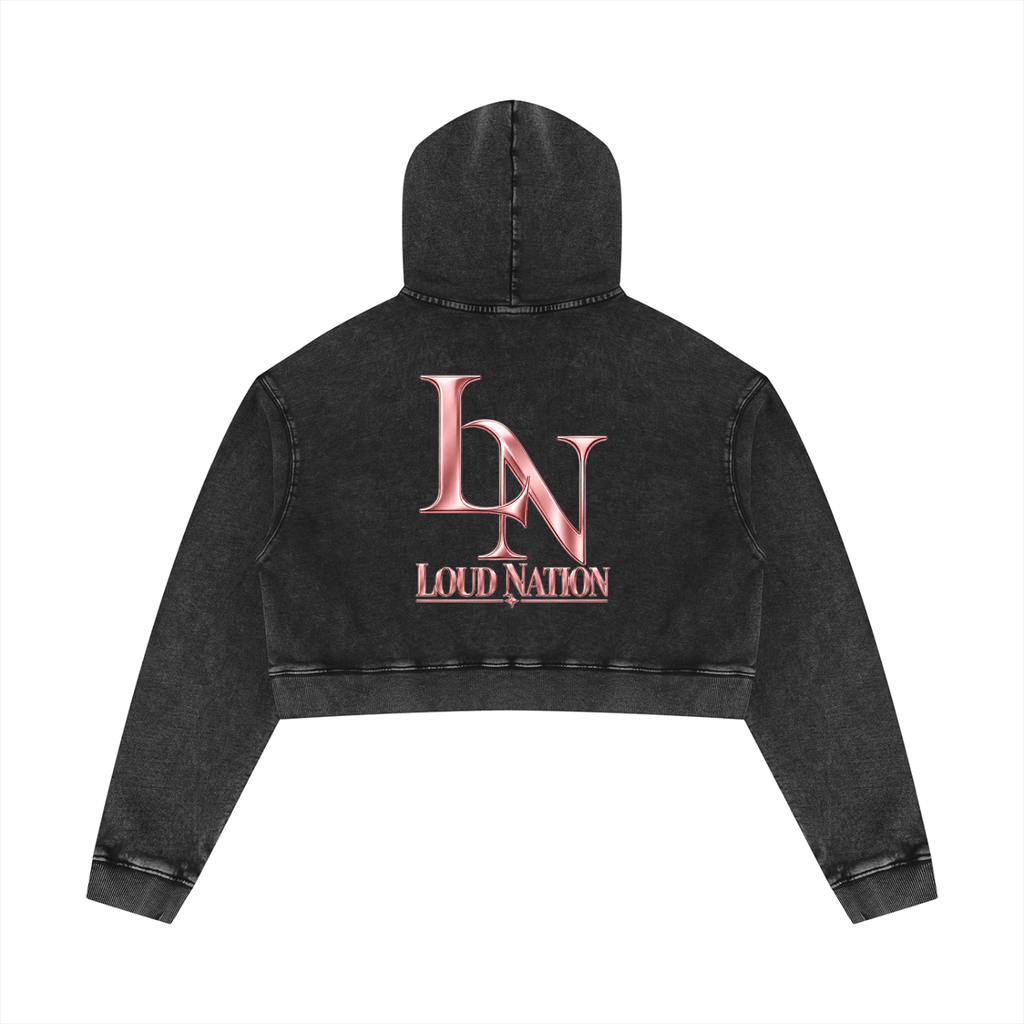 Women’s Mineral Washed Crop LN Hoodie