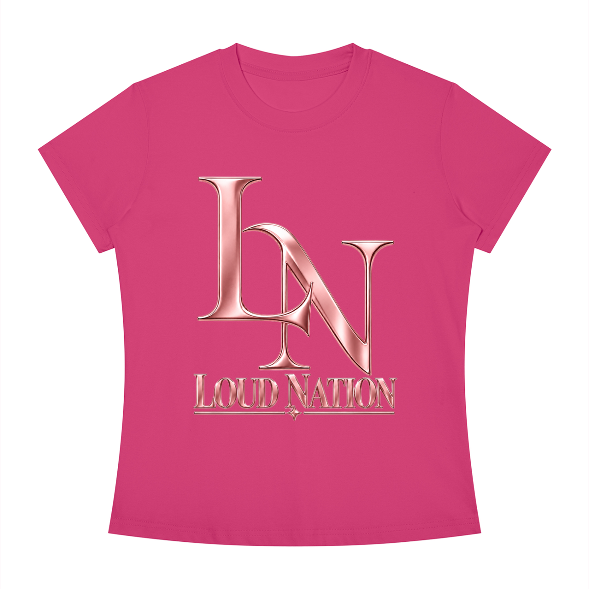 Women's Slim Fit Crewneck Loud Nation T-Shirt