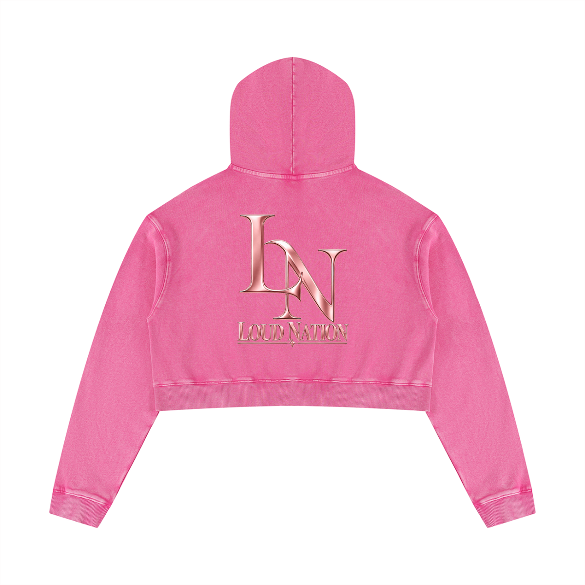 Women’s Mineral Washed Crop LN Hoodie