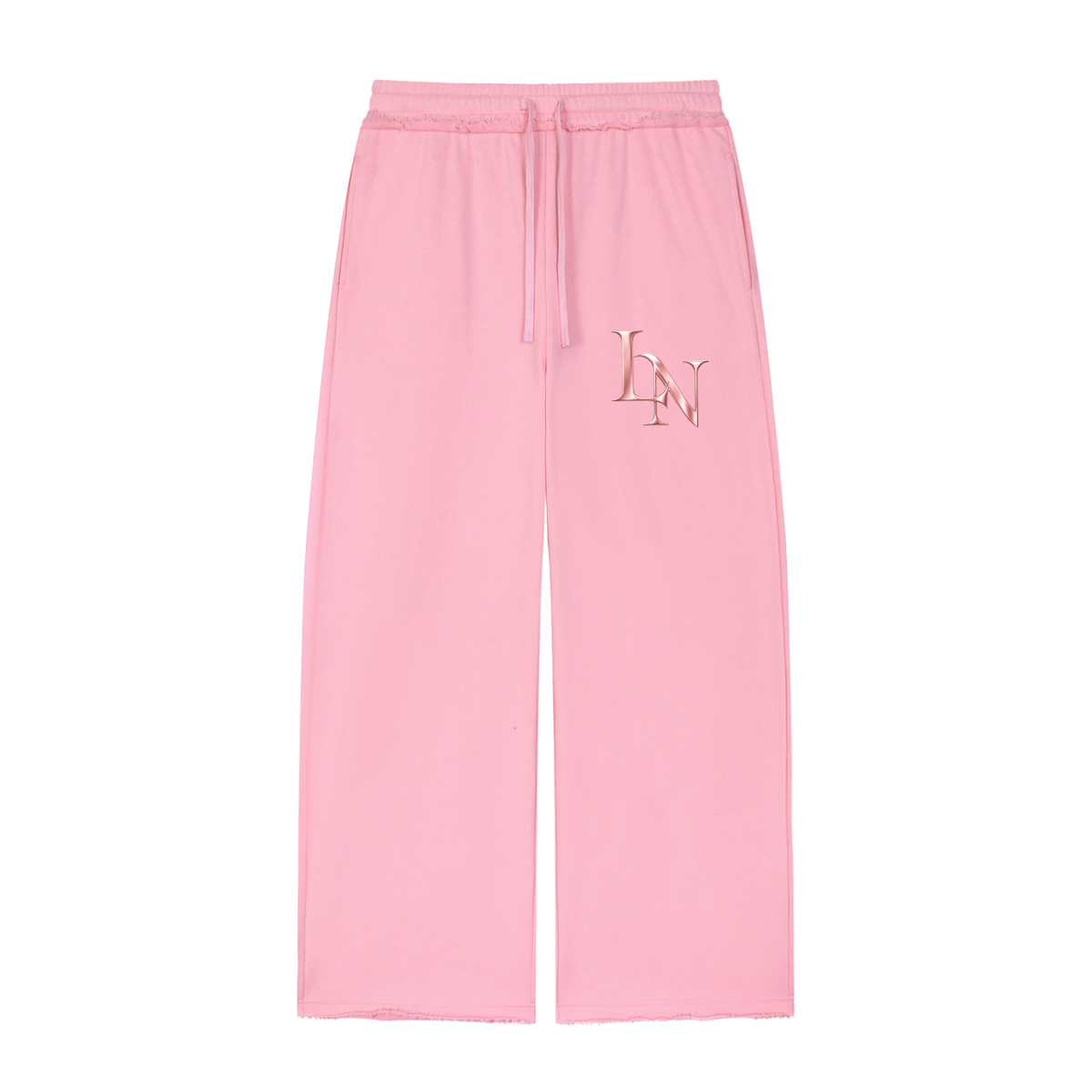 Women’s Wide Leg Raw Edge Sweatpants