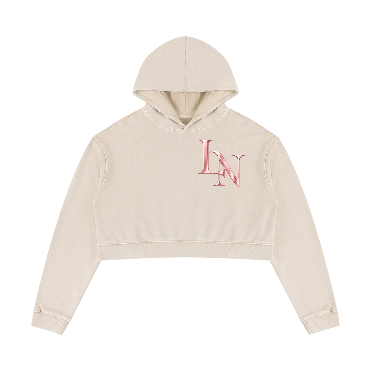 Women’s Mineral Washed Crop LN Hoodie