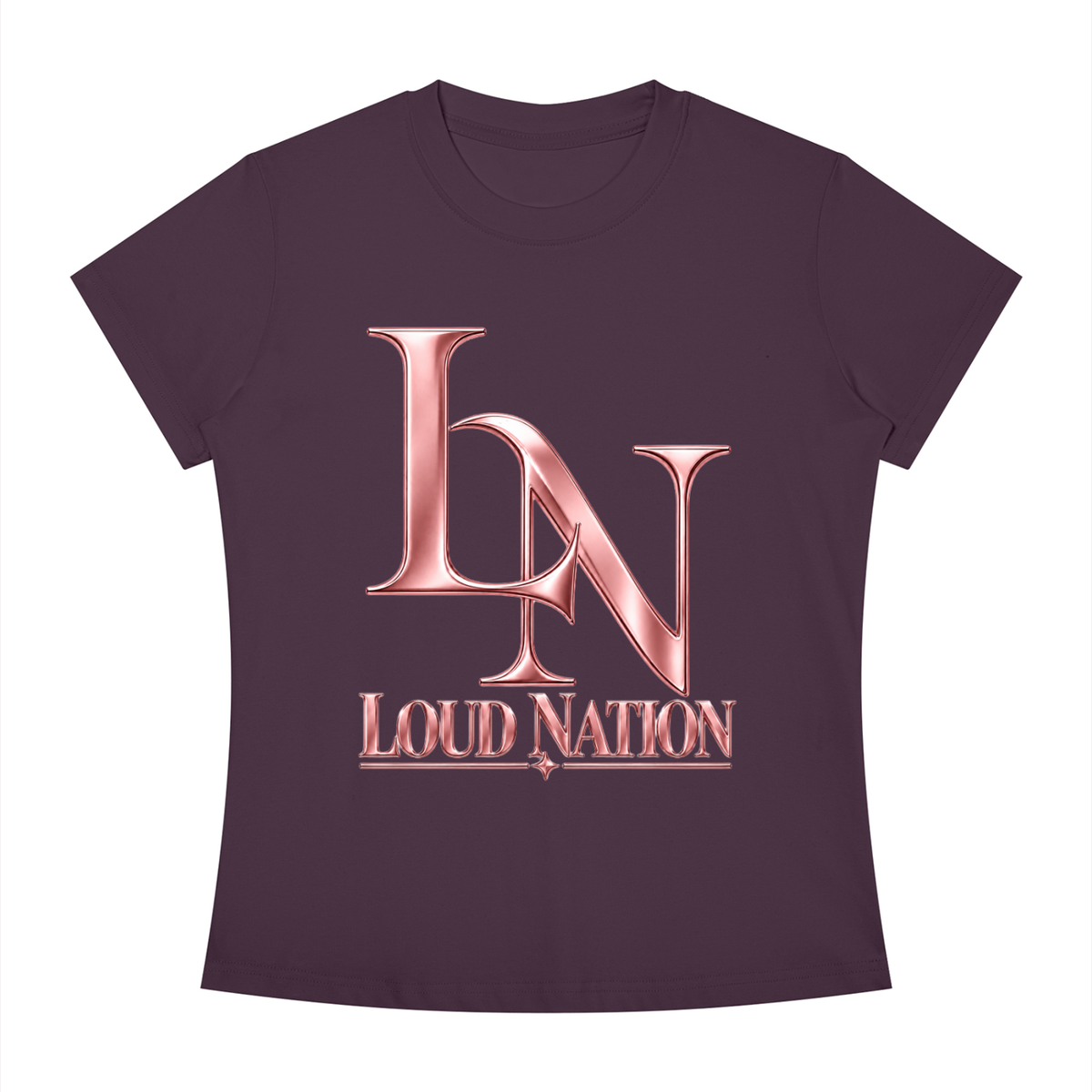 Women's Slim Fit Crewneck Loud Nation T-Shirt