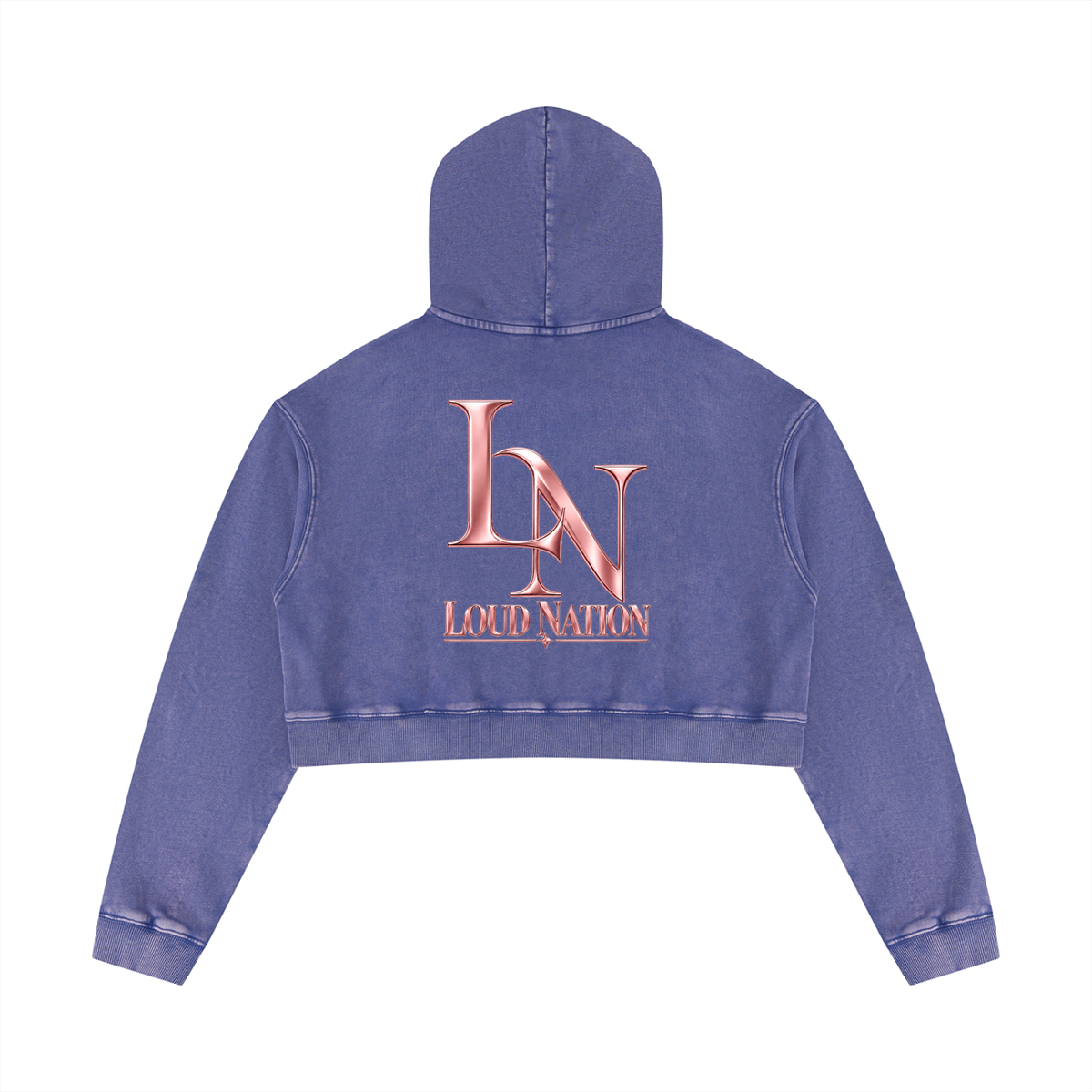 Women’s Mineral Washed Crop LN Hoodie