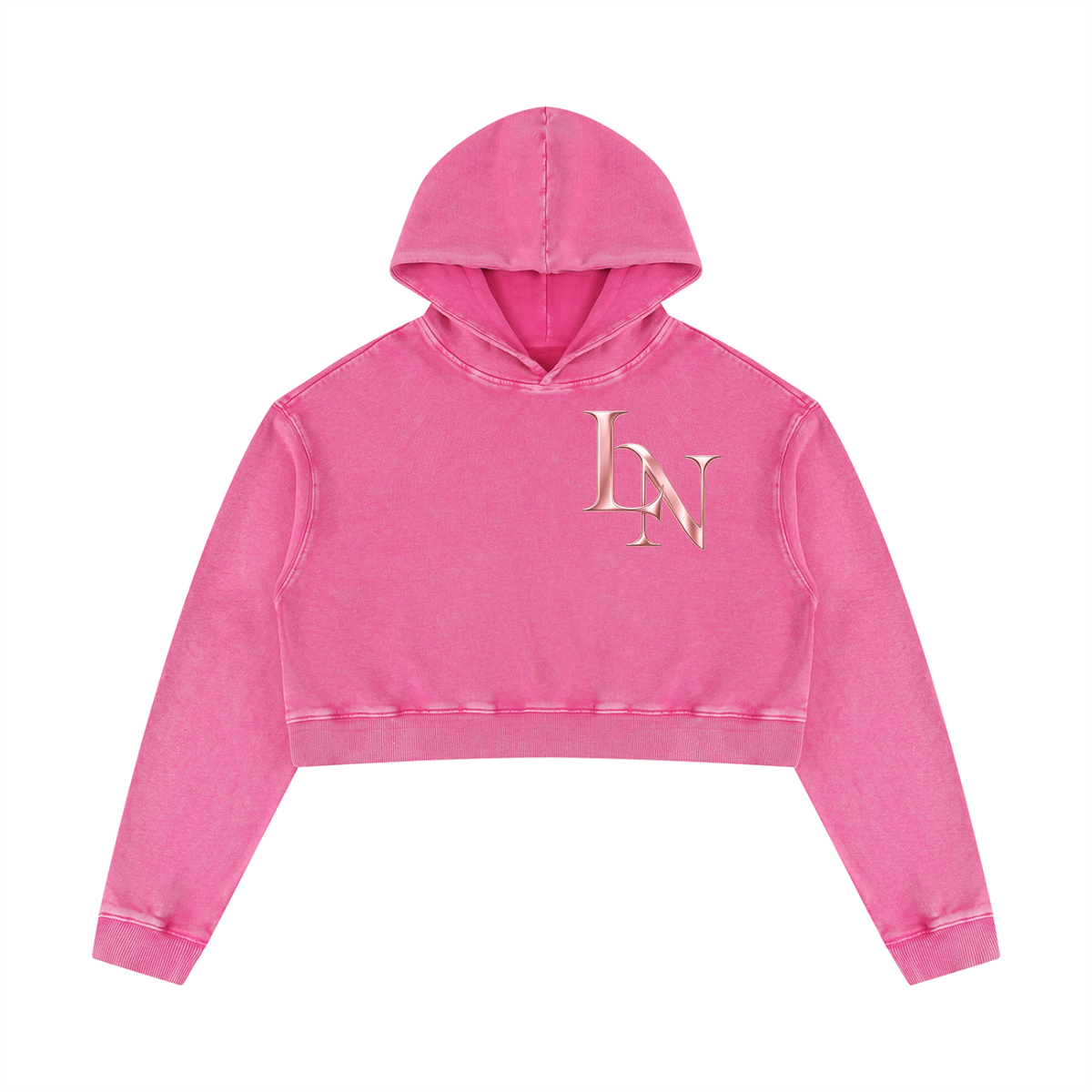 Women’s Mineral Washed Crop LN Hoodie