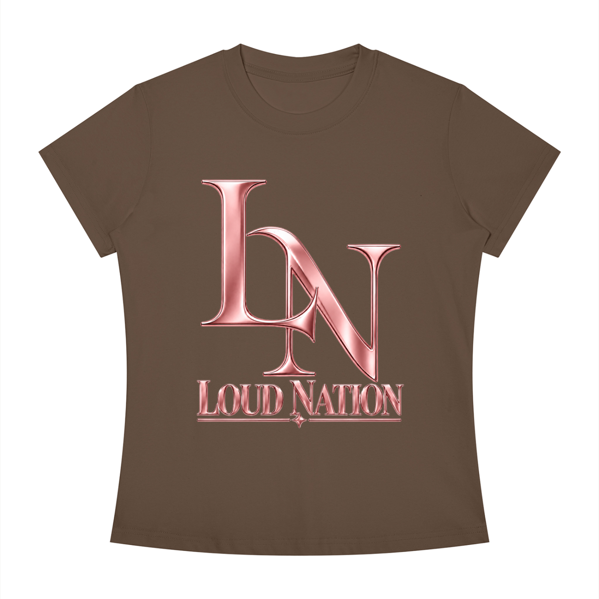 Women's Slim Fit Crewneck Loud Nation T-Shirt