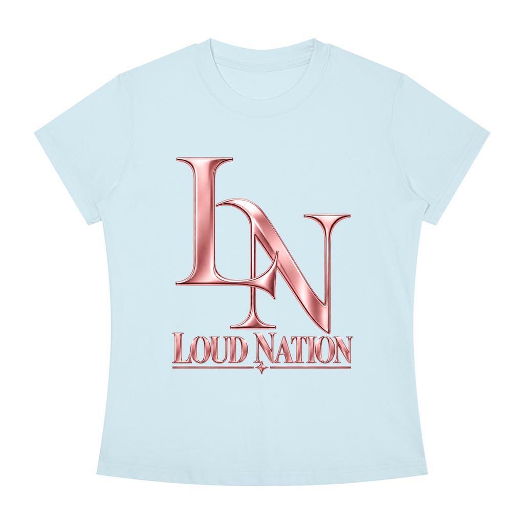 Women's Slim Fit Crewneck Loud Nation T-Shirt