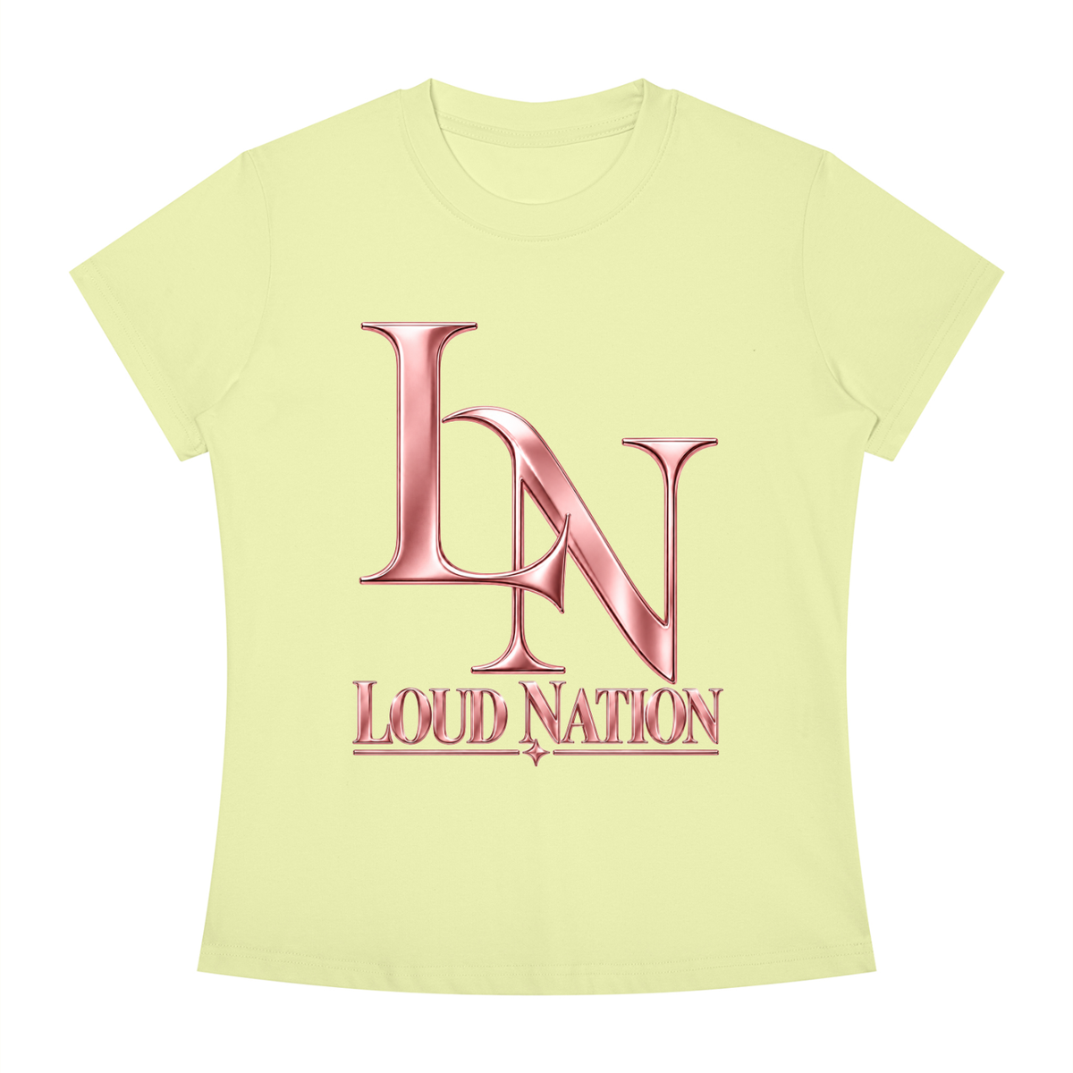 Women's Slim Fit Crewneck Loud Nation T-Shirt