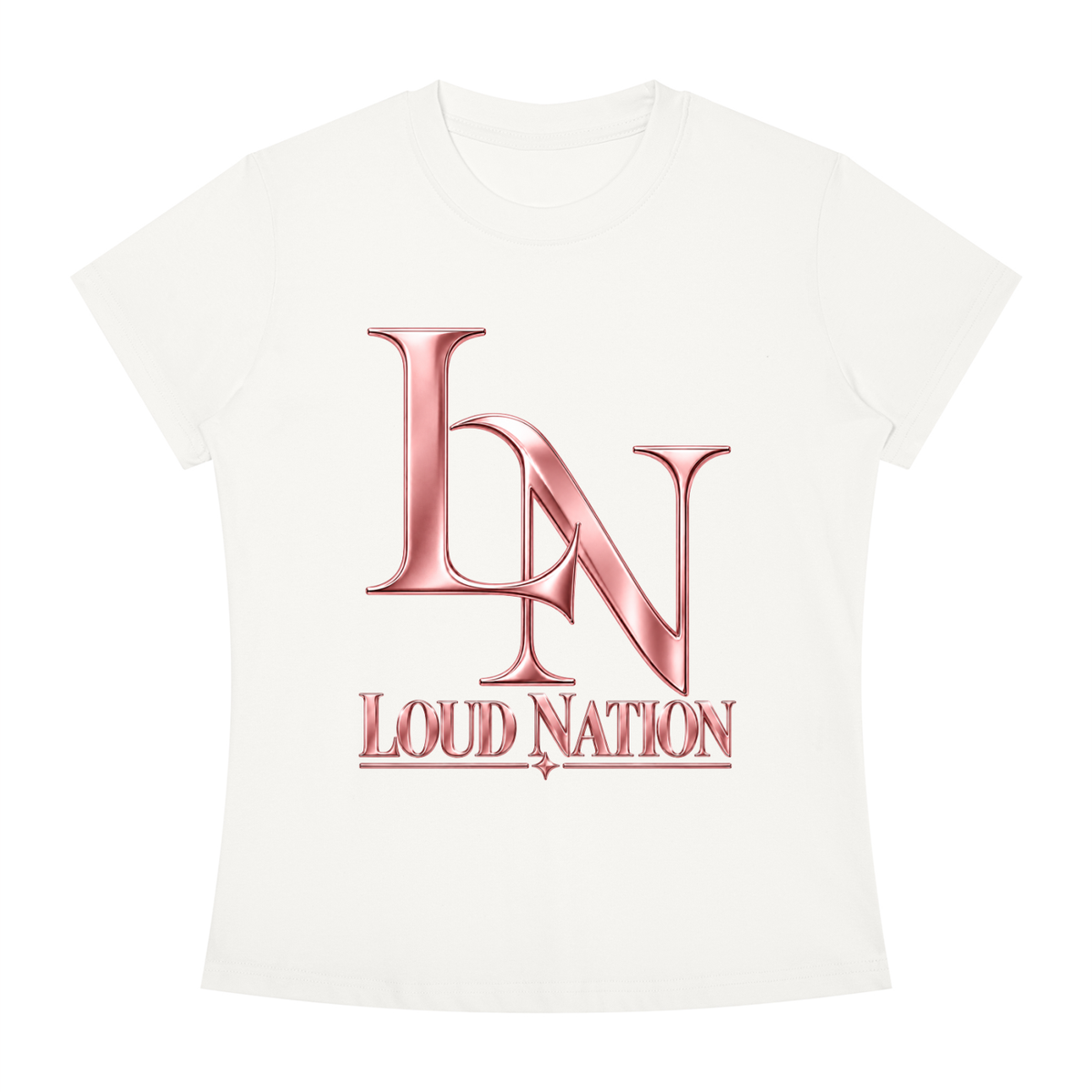 Women's Slim Fit Crewneck Loud Nation T-Shirt