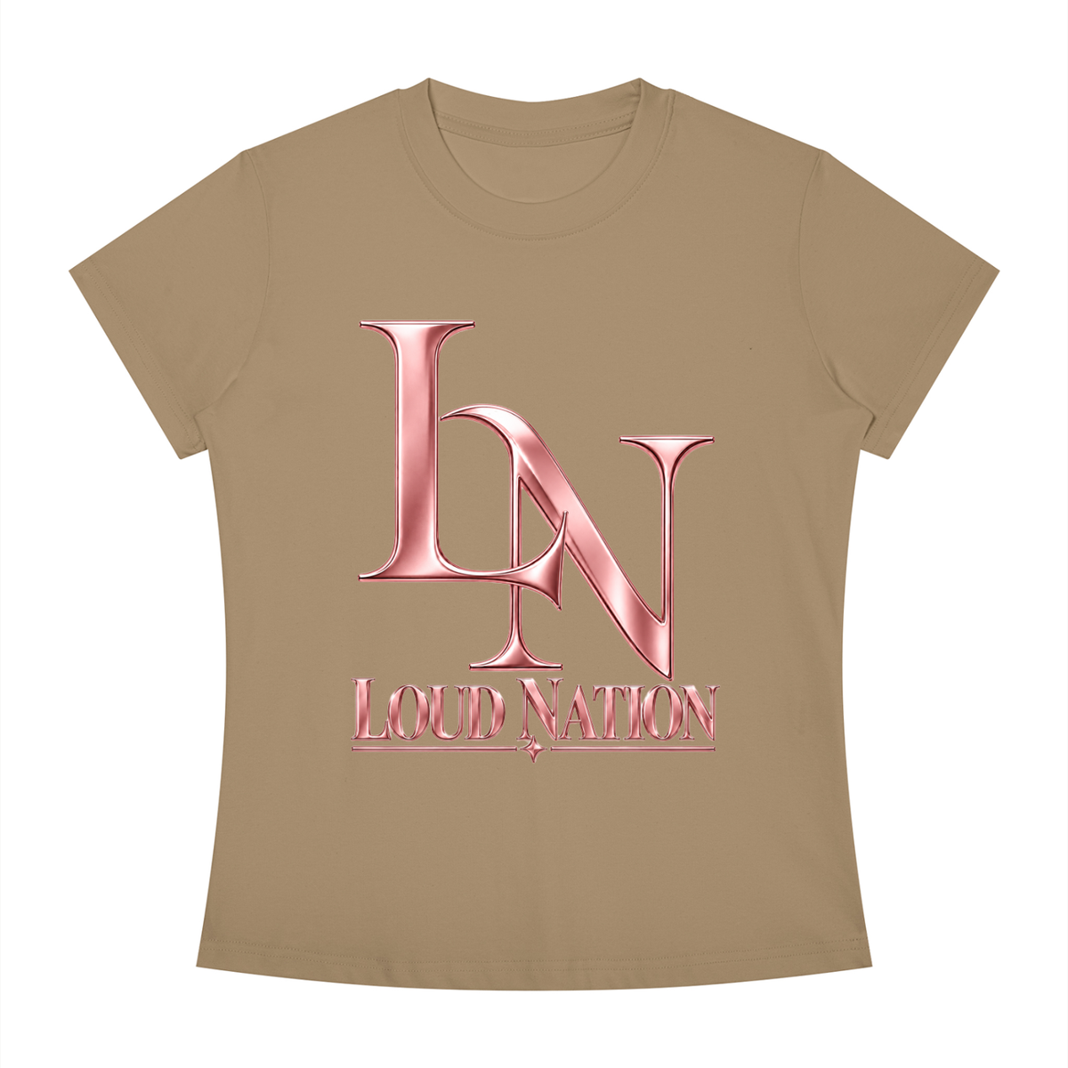 Women's Slim Fit Crewneck Loud Nation T-Shirt
