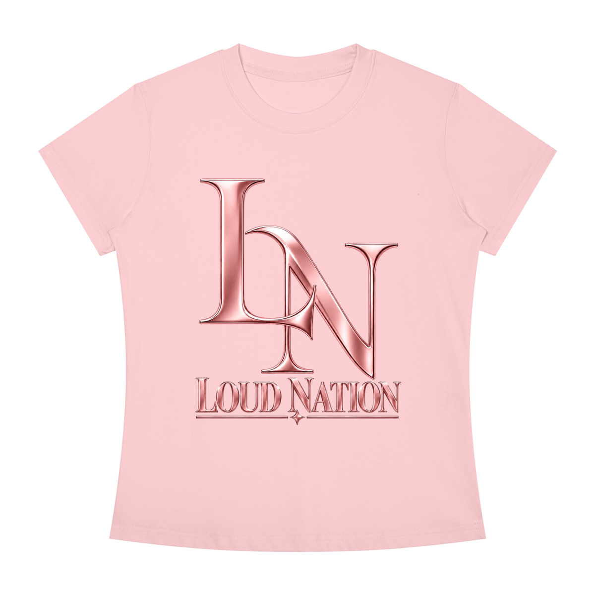 Women's Slim Fit Crewneck Loud Nation T-Shirt