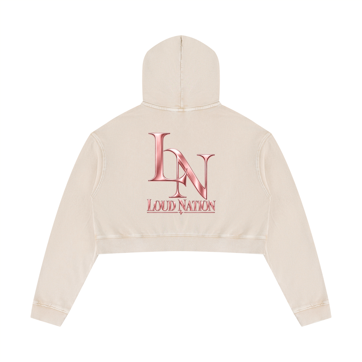 Women’s Mineral Washed Crop LN Hoodie