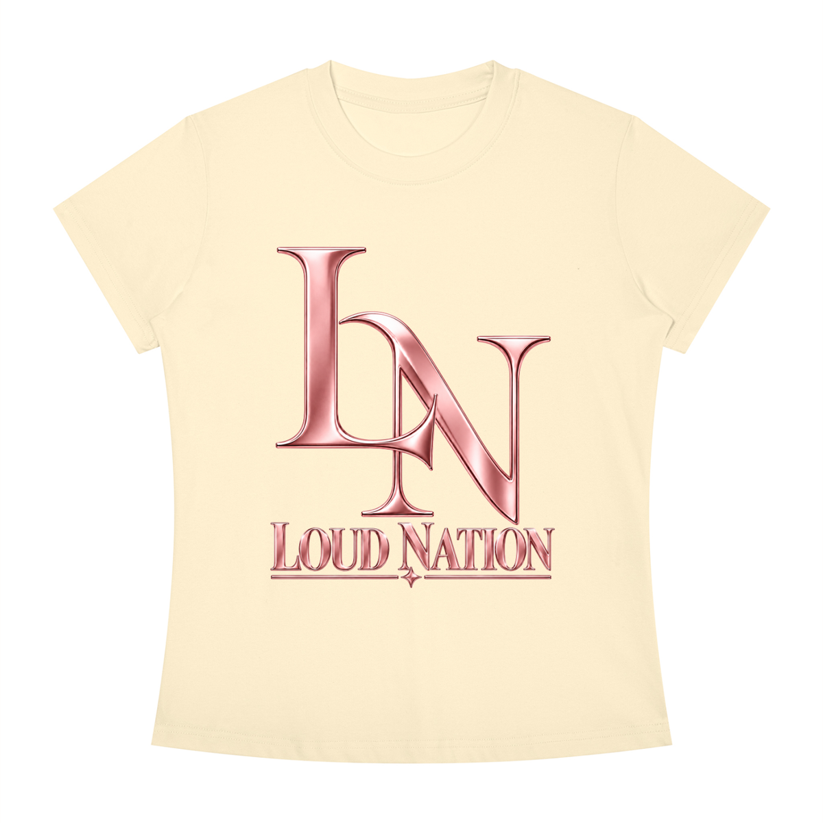 Women's Slim Fit Crewneck Loud Nation T-Shirt